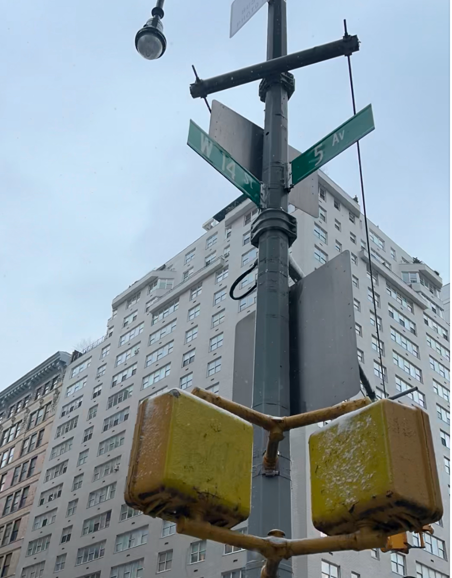 street sign of 14th street and 5th avenue