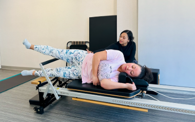 Jessica benefits from private Pilates with a personalized plan